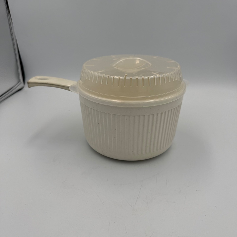 Nordic Ware Multi-Pot Microwave Oven Safe Cooker with Vented Lid Off White USA